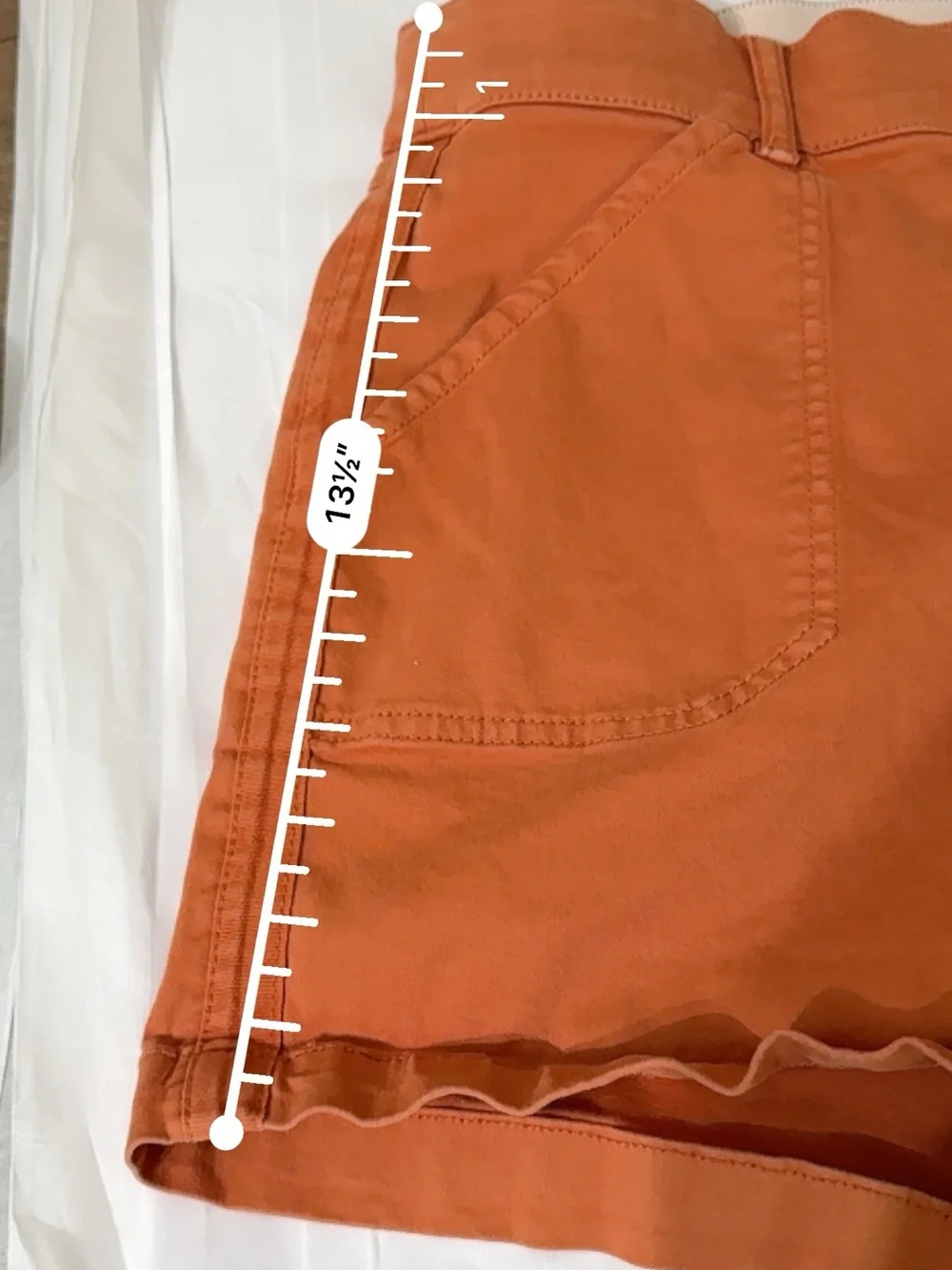Tribal Orange Pull On Stretch Shorts Size 12 Patch Pocket Casual Summer